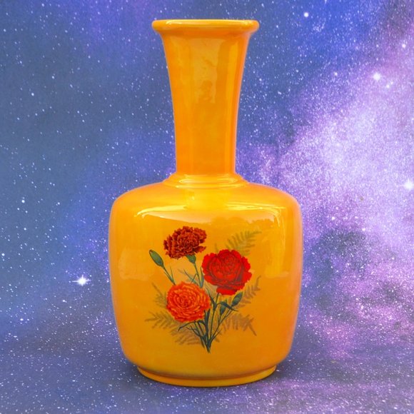 Vintage Other - Vintage Yellow Floral Vase